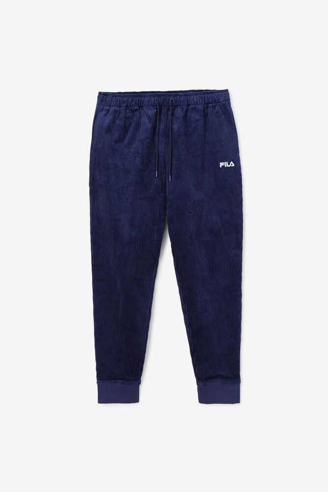 Fila Pants Unnat Cord Joggers Mens Navy - India IVH-354892